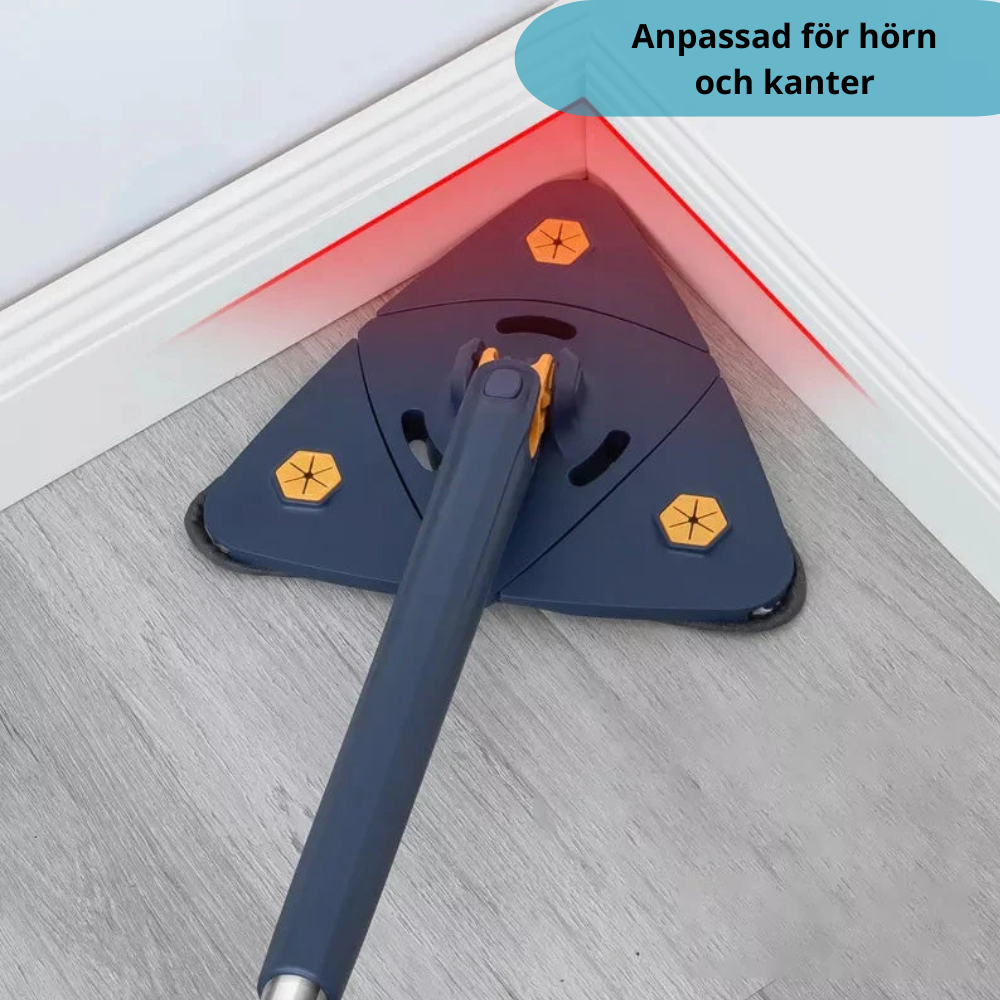 Triangulär roterande SmartMopp – effektiv städning med 10 mikrofiberdukar
