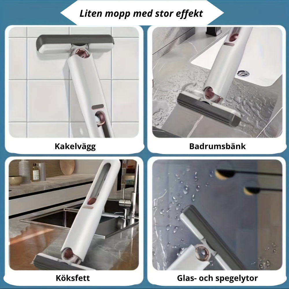 Kompakt & praktisk MiniMopp – snabb städning utan kladd